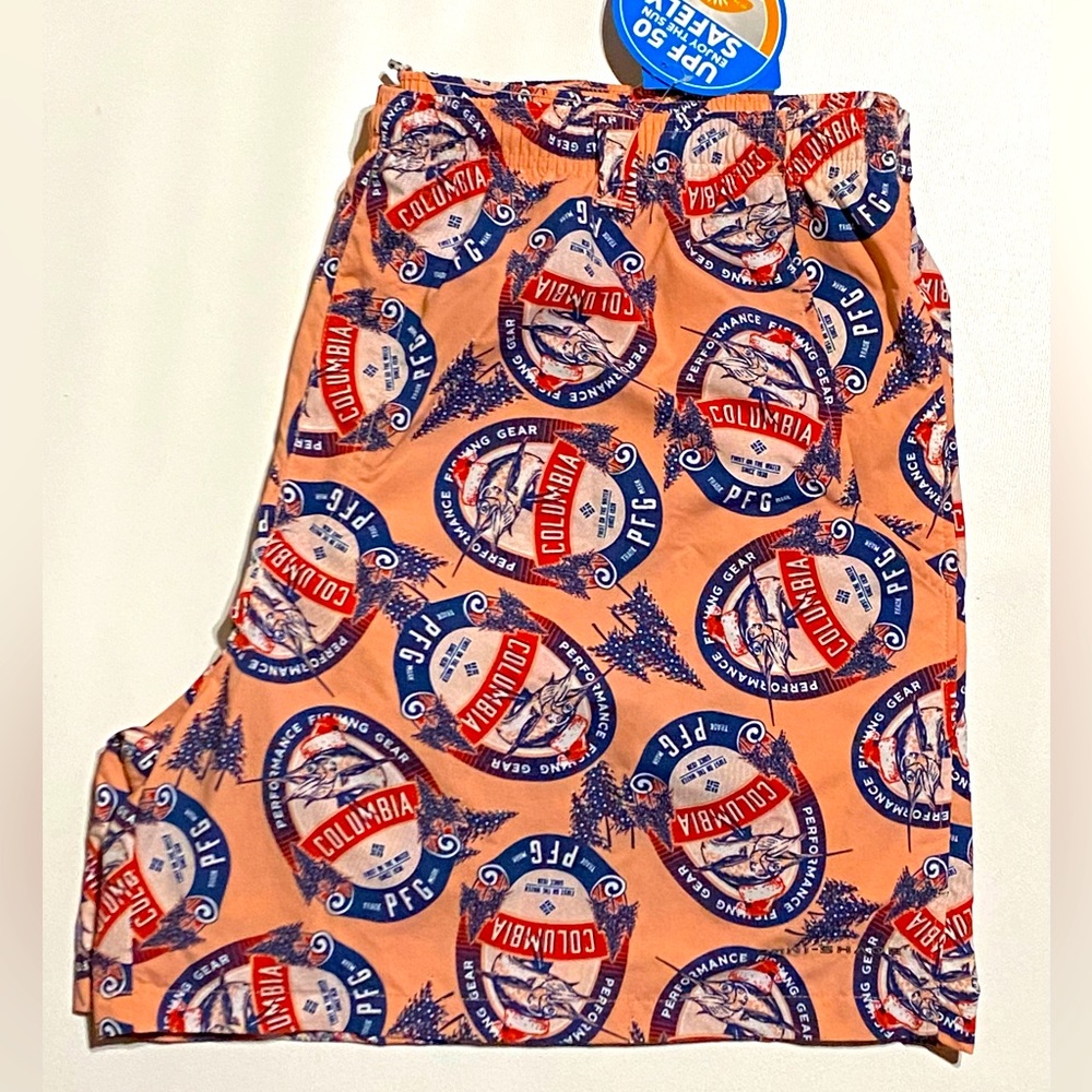 NWT Columbia PFG SPF Swim trunks shorts Size XXL